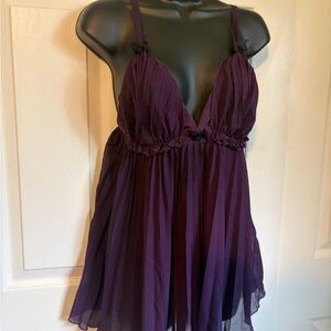 Dreamgirl Purple Chiffon Nightgown Slip